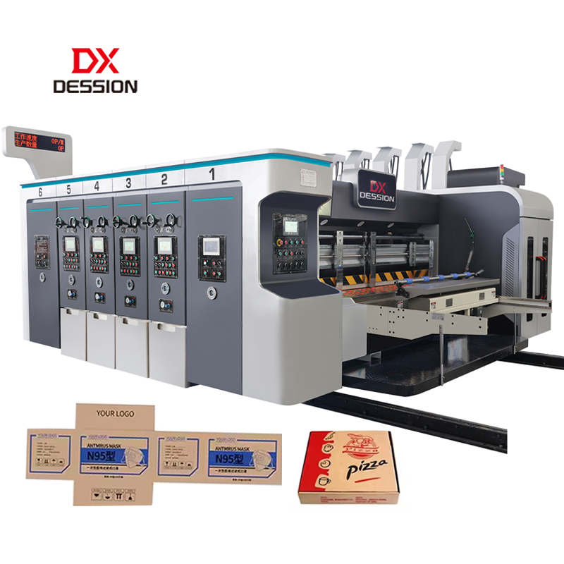automatic carton cardboard 4 colors flexo printer slotter die cutter